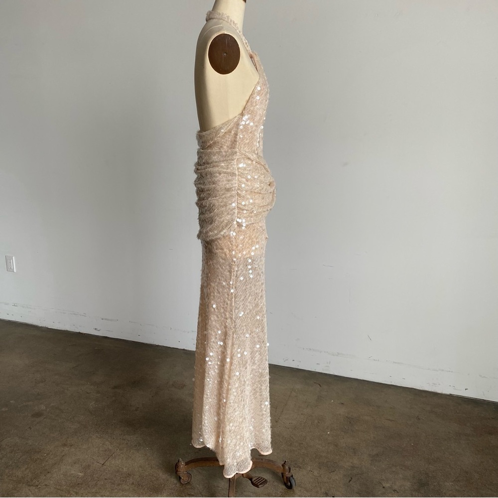 $349 NWT Nude For Love And Lemons “Sydney” Sequin Maxi Dress Sz X-Large - Picture 11 of 15